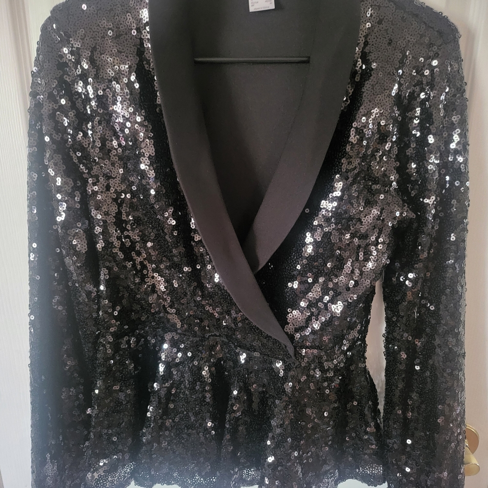 VENUS Elegant Black Peplum Jacket